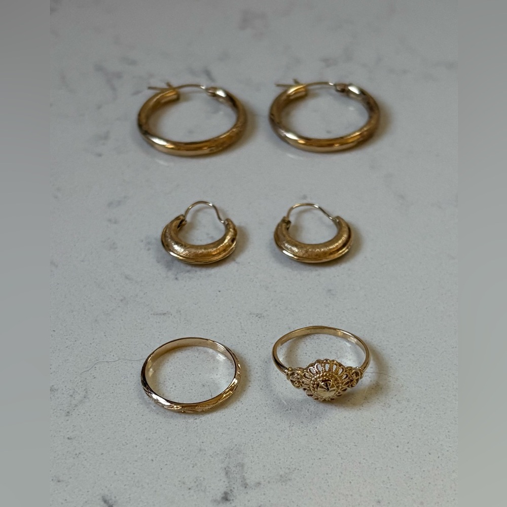 Vintage 14k Gold Jewelry Italy Lot